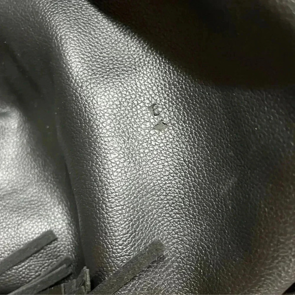 🌟 Victoria's Secret Black Fringe Drawstring Backpack Women's Fashion Accessory 🌟 - Picture 9 of 9